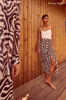 Phase Eight Natural Isabelle Zebra Skirt (U76129) | €87