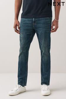 Blu scuro tinto - Vestibilità attillata - Jeans elasticizzati morbidi (U76160) | €31