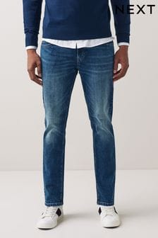 Синий выбеленный - Зауженные - Классические стретчевые джинсы (U76212) | €14