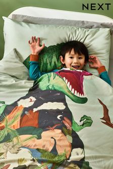 Multi Dinosaur 100% Cotton Duvet Cover and Pillowcase Set (U76342) | €12.50 - €17.50