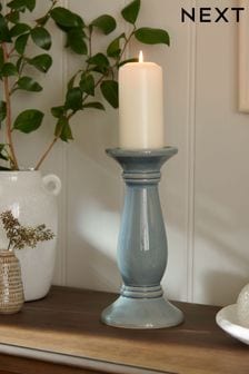 Blue Ceramic Pillar Candle Holder (U76549) | €24