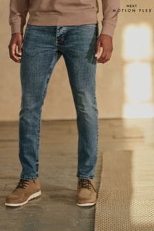 Kalkblau - Motion Flex Stretch-Jeans in Slim Fit (U76555) | 24 €