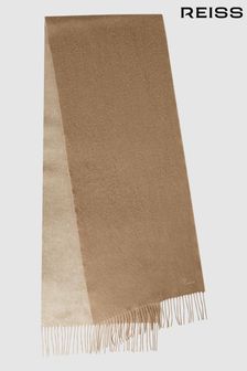 Reiss Camel Picton Wool-Cashmere Scarf (U76811) | $177