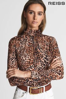 Reiss Serena Leopard Keyhole Top (U76836) | 960 zł