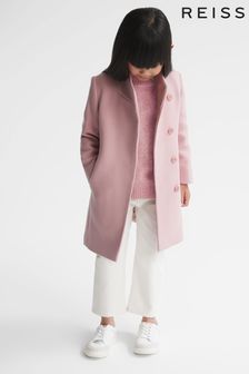 Reiss Pink Kia Senior Wool Blend Coat (U77085) | €145