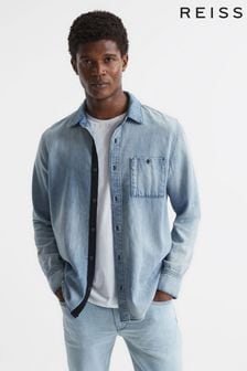 Reiss Raymond Paige Washed Denim Shirt (U77095) | €347