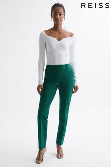 Reiss Dark Green Joanne Slim Fit Tailored Trousers (U77102) | €140