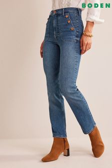 Boden Patch Pocket Straight Jeans