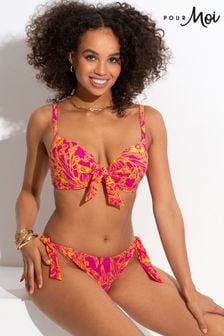 Pour Moi Pink Freedom High Leg Bikini (U77325) | $34