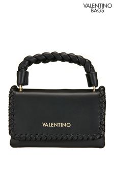 Valentino Bags Black Varsavia Plait Cross-Body Bag (U77350) | $188