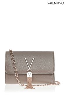Valentino Bags Brown Cross-Body Divina Tassel Bag (U77354) | AED416