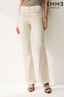 Emme Marella Slim Acqua White Jeans