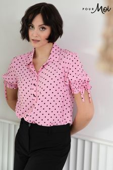 Pour Moi Pink Josie Woven Visc Shirt (U77459) | kr820