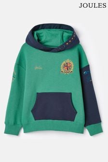 Joules Official Badminton Green & Navy Boys' Jersey Hoodie (U77619) | HK$411 - HK$431