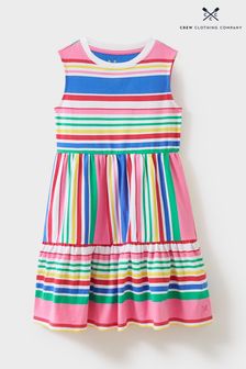 Crew Clothing Company粉色條紋棉質A字連衣裙 (U77633) | HK$215 - HK$255