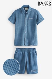 Baker by Ted Baker Textured Polo Shirt and Shorts Set (U77645) | Kč1,505 - Kč1,785