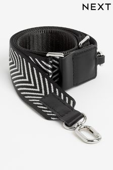 Silber/Schwarz - Gewebter Taschenriemen (U77651) | 15 €