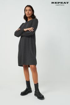 Repeat Cashmere Dark Grey 100% Wool Merino Dress (U77990) | 274 €