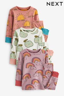  (U78010) | NT$1,150 - NT$1,420 乳白色/紫色 - 3 Pack Snuggle Pyjama (9個月至16歲)