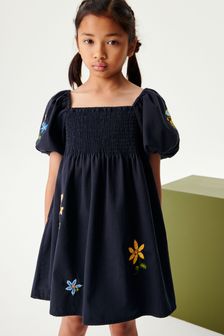 Kurzärmeliges, besticktes Kleid (3-16yrs) (U78030) | 18 € - 23 €