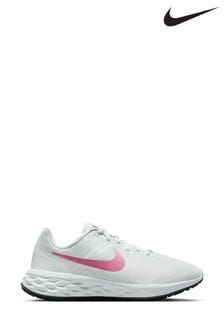 Nike White/Pink Revolution 6 Running Trainers (U78124) | €38