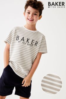 Baker By Ted Baker Strukturiertes, gestreiftes T-Shirt (U78152) | 25 € - 34 €