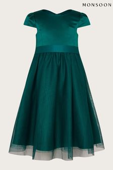 Темно-зеленый - Платье для подружки невесты из тюля Monsoon (U78287) | €50 - €63