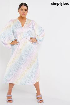 Simply Be White Rainbow Leopard Frill Mini Dress (U78338) | 74 €