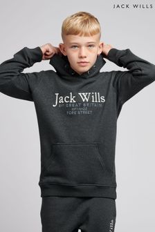 Jack Wills碳灰色文字徽標連帽衫 (U78485) | NT$1,870 - NT$2,520