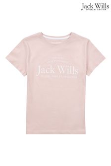 Jack Wills T-Shirt mit Schriftzug, Pink (U78491) | 28 € - 37 €