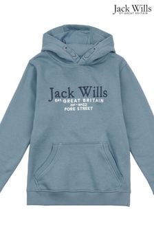 Jack Wills Kapuzensweatshirt mit Schriftzug, Blau (U78499) | CHF 65 - CHF 88