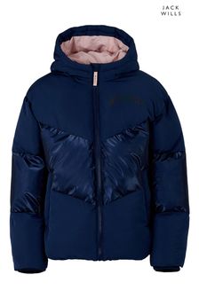Jack Wills Blue Contrast Shine Puffer Jacket (U78502) | €31 - €43