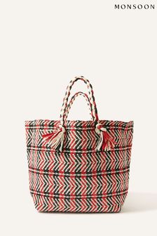 Monsoon Red Textile Shopper Bag (U78549) | ₪ 228