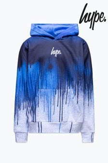 Hype. Jungen Gradient Drips Mini Script Kapuzensweatshirt, Blau (U78858) | 61 €