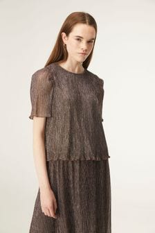 Compania Fantastica Brown Short Sleeve Top (U78964) | €21.50