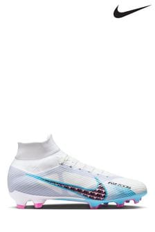 Nike White Zoom Mercurial Superfly 9 Firm Ground Football Boots (U79008) | €190