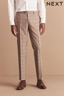 Taupe Skinny Skinny Fit Check Suit: Trousers (U79045) | 28 €