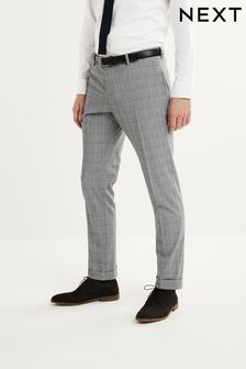 Grey Skinny Fit Check Suit: Trousers (U79051) | 25 €