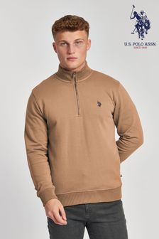 U.s. Polo Assn. Herren Tigers Eye Sweatshirt mit 1/4-Reissverschluss und Stehkragen (U79131) | 74 €