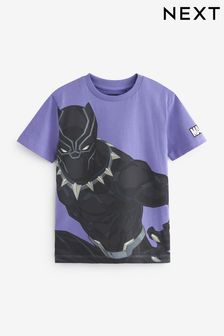 Black Panther Purple Marvel Superhero Short Sleeve T-Shirt (3-16yrs) (U79982) | $22 - $28