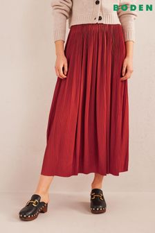 Boden 緞面打褶及膝裙 (U80203) | NT$5,120