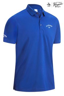Callaway Golf Herren Tournament Polo-Shirt mit Logo auf der rechten Brust, Blau (U80296) | 40 €
