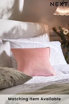 Blush Pink Matte Velvet Square Cushion (U80303) | 9 €
