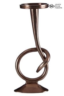 Fifty Five South Silver Twist Handle Bronze Candle Holder