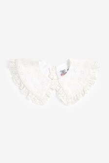 Ecru White Baby Broderie Collar Accessory (U80704) | CA$13