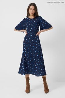 فستان متوسط الطول أزرق كحلي Belle Verona من French Connection (U80962) | 462 ر.ق