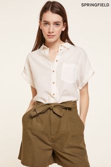 Springfield Brown Linen Shorts (U81255) | €14.50