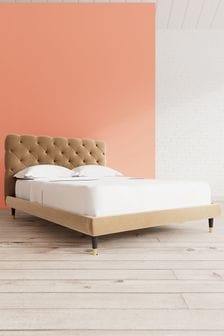 Swoon Easy Velvet Biscuit Natural Burbage Bed (U81283) | OMR496 - OMR558