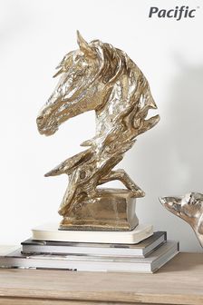 Pacific Shiny Gold Horse Head Ornament (U81543) | €163