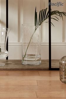 Pacific Clear Glass Round Optic Small Vase (U81575) | €68